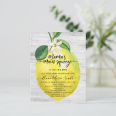 Papier Budget principal Squeeze Lemon Baby shower Invitat (Debout devant)