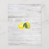 Papier Budget principal Squeeze Lemon Baby shower Invitat (Dos)