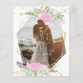 Papier Budget Printemps photo mariage Enregistrer la date (Devant)