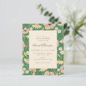 Papier Budget Printemps vert Baby shower floral Invitatio (Debout devant)