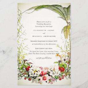 Papier BUDGET Printemps Vintage Floral Mariage Invitation