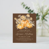 Papier BUDGET PRIX 18e anniversaire Rustic Boho Citrouill (Debout devant)