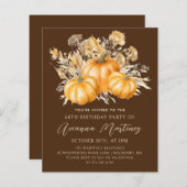 Papier BUDGET PRIX 60e anniversaire Rustic Boho Citrouill (Devant / Derrière)