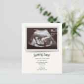 Papier Budget Prochainement Grossesse Photo Ultrasound (Debout devant)