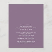Papier Budget Prune Violet MOD Calligraphie Cérémonie de (Dos)