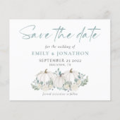 Papier Budget Pumpkins Florals QR Wedding Save The Date (Devant)