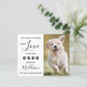 Papier Budget Puppy Log Chien New Pet Faire-part (Debout devant)