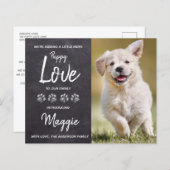 Papier Budget Puppy Love New Pet Dog Faire-part (Devant / Derrière)