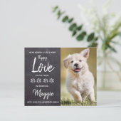 Papier Budget Puppy Love New Pet Dog Faire-part (Debout devant)