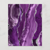 Papier Budget Purple Agate Argent Faire-part de mariage (Dos)