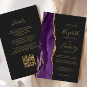 Papier Budget Purple Agate Code QR Mariage Sombre