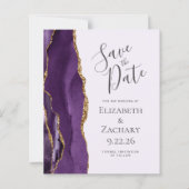 Papier Budget Purple Agate Lavender Wedding Enregistrer l (Devant)