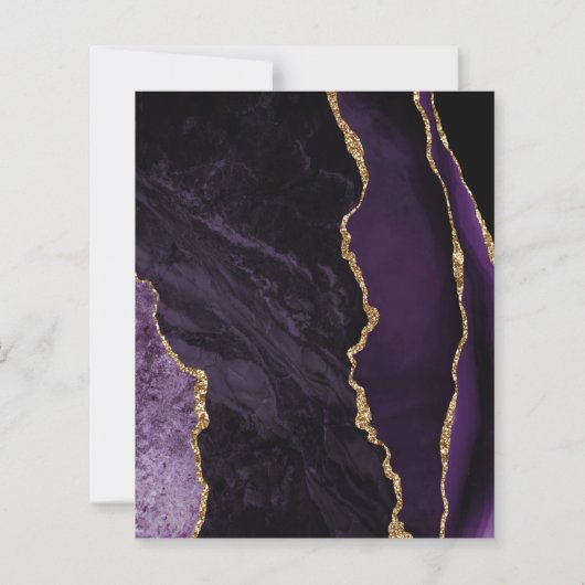 Papier Budget Purple Agate Mariage ivoire Enregistrer la  (Dos)