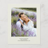 Papier Budget Purple Agate Photo Ivory Wedding Invitation (Dos)