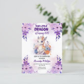 Papier Budget Purple Aquarelle Dragon Bébé 1er Anniversai (Debout devant)