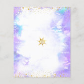 Papier Budget Purple Aquarelle Sweet 16 Gold Invitation (Dos)