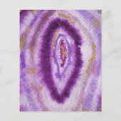 Papier Budget Purple et Gold Agate Faire-part de mariage (Dos)