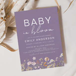 Papier Budget Purple Fleur sauvage Baby dans le Baby show