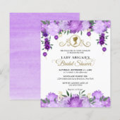 Papier BUDGET Purple Floral Fête des mariées victorienne (Devant / Derrière)