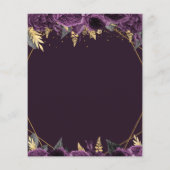 Papier Budget Purple Floral Papillon doux 16 Invitation (Dos)