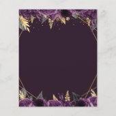Papier Budget Purple Floral Papillon doux 16 Invitation (Dos)