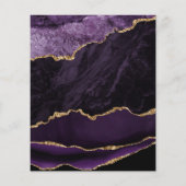 Papier Budget Purple Gold Agate 50th Anniversary Invite (Dos)