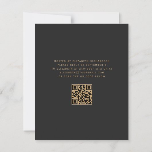 Papier Budget Purple Gold Agate QR Code 50e anniversaire (Dos)