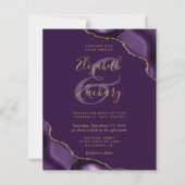 Papier Budget Purple Gold Agences Corners Plum Mariage (Devant)