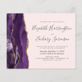 Papier Budget Purple Gold Agush Faire-part de mariage (Devant)