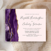 Papier Budget Purple Gold Agush Faire-part de mariage