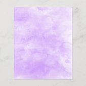 Papier Budget Purple Gold Floral Faire-part de mariage (Dos)