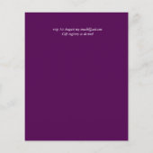 Papier BUDGET Purple Gold Floral Mariages Invitations (Dos)
