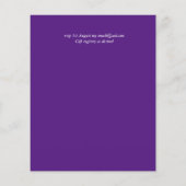 Papier BUDGET Purple Gold Floral Mariages Invitations (Dos)