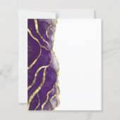 Papier Budget Purple Gold Ink Wedding Save the Date (Dos)