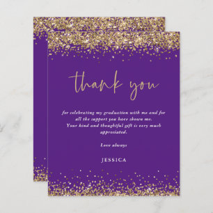 Papier Budget Purple Gold Parties scintillant 2024 Gradua