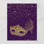 Papier BUDGET Purple Gold Parties scintillant Masquerade (Dos)