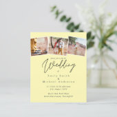 Papier BUDGET Purple Jaune Couleurs Gris Mariage Inviter (Debout devant)