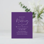 Papier BUDGET Purple Jaune Couleurs Gris Mariage Inviter (Debout devant)