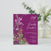 Papier BUDGET Purple Jaune Floral 19e anniversaire Invita (Debout devant)