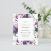 Papier Budget Purple - Lavande & Violet Floral 2 Mariage (Debout devant)
