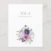 Papier Budget Purple - Lavande & Violet Floral 2 Mariage (Dos)