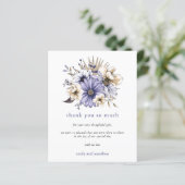 Papier Budget Purple Lilac Florals Mariage Merci (Debout devant)