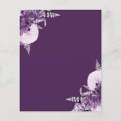 Papier Budget Purple Lilac Silver Floral Save the Date (Dos)