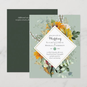 Papier BUDGET Purple Marine Floral Mariages Invitations
