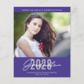 Papier Budget Purple Moderne Élégant Graduation (Devant)