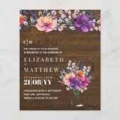 Papier BUDGET Purple Orange Dusk jusqu'à l'aube Mariage I (Devant)