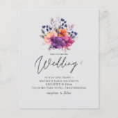 Papier BUDGET Purple Orange Dusk jusqu'à l'aube Mariage I (Devant)