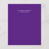 Papier BUDGET Purple Orange Floral Mariage Inviter (Dos)