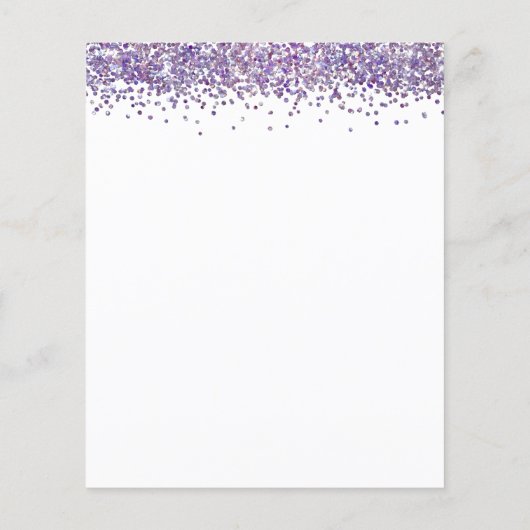 Papier Budget Purple Parties scintillant Sweet 16 Invitat (Dos)
