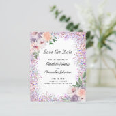 Papier Budget Purple Pêche Parties scintillant florale En (Debout devant)